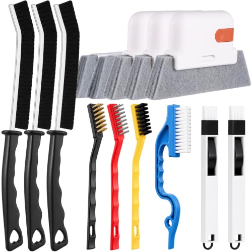 Window Sill Cleaner Tool - 14 Pcs Magic Door Window Track Cleaning Tool Kit