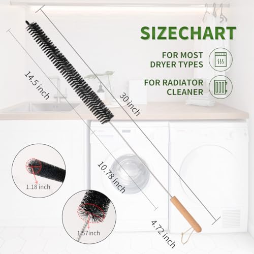 Dryer Vent Cleaner Kit, Refrigerator Coil Brush & Crevice Cleaning Brush - view 4