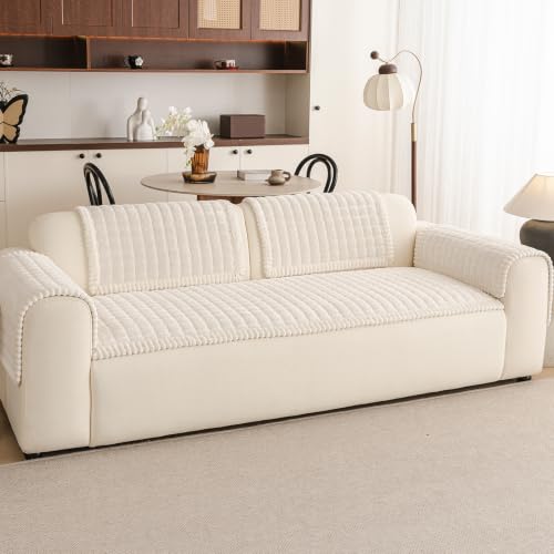 Pet Couch Covers for Sofa Washable, Fuzzy Dog Couch Cover Protector - view 2