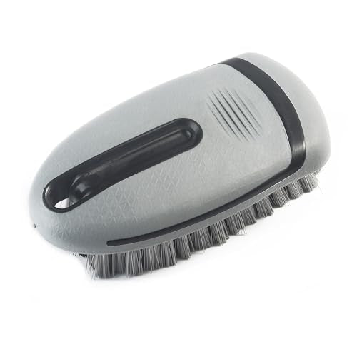 Carpet and Upholstery Cleaning Brush,Carpet Scrubber Stiff Bristle Detailing Scrub Brushes,Interior Leather Brush for Car and Home (Gray)