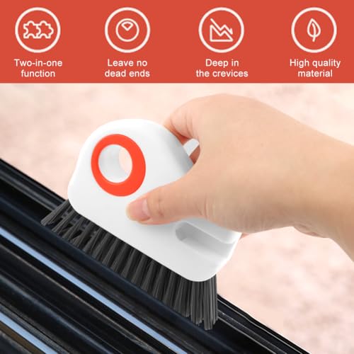 Groove Cleaning Brush, 2-in-1 Window Track Scraper Cleaner Tools, 2 Pack - view 3