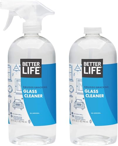 Glass Cleaner, Streak-free Window Cleaner, Surface Cleaning Spray, Mirror, Screen and Shower Door Cleaner, Removes Fingerprints, Dust, Dirt, Unscented, 32 Oz, Pack of 2