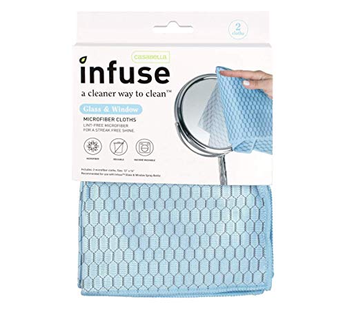 Glass & Window Microfiber Cloths, 2 Count