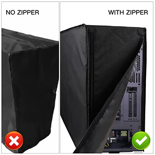 PC CPU Desktop Host Dust Cover Protector, Waterproof Desktop Mid-Tower Computer Host Dustproof Cover Full Case with Zipper, Anti-Static CPU Tower PC Dust Covers (10.6W x 20.5H x 24.6D) - view 5