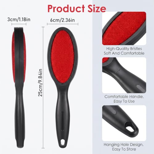 3 Pcs Lint Brushes for Pet Hair Clothes, Double-Sided Lint Remover Brush - view 2