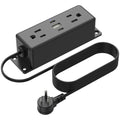 Wall Mount Power Strip with USB Ports, Under Desk Mountable Power Strip with Outlets, 4FT Flat Plug Extension Cord Outlet, 20W USB-C Ports.