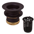 D218-12 Junior Bar and Laundry Sink Drain Assembly with Removable Strainer Basket, Oil Rubbed Bronze