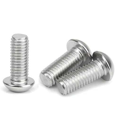 #6-32 x 3/4" (100 Pcs) Button Head Hex Socket Cap Screws Bolts, 304 Stainless Steel 18-8, Hex Drive, Bright Finish, Fully Machine Thread - view 5