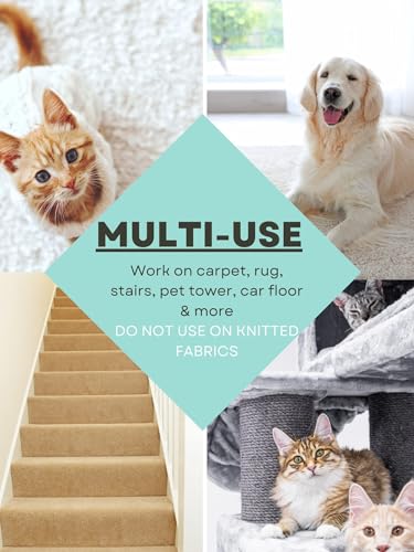 Pet Hair Remover for Carpets, Adjustable Long Handle Carpet Rake for Dog Cat Hair Removal, Powerful Carpet Hair Removal Broom, Reusable Large Fur Scraper Tool - view 6