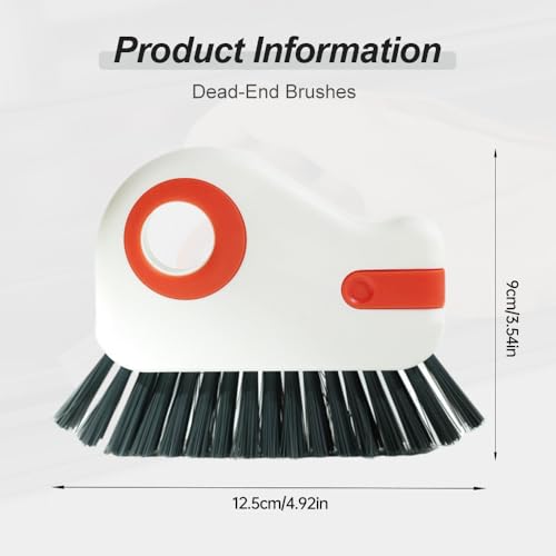 2 in 1 Groove Cleaning Brush Window Track Cleaning Tools, 2025 New Hard Bristle Crevice Cleaning Brush with Hidden Scraperfor Sliding Door Track, Window Sill, Shutter Door (Grey,1pcs) - view 6