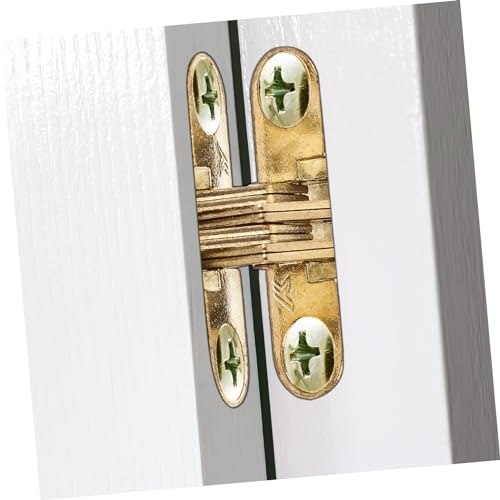 Concealed Cabinet Hinges Hidden Zinc Alloy Cross Hinges Mute Flat Hinge for Cabinet Doors Silent Door Hardware for Kitchen Background Wall Counter Doors 2-Pack 1.64 X 1.29 X 0.31 in - view 7