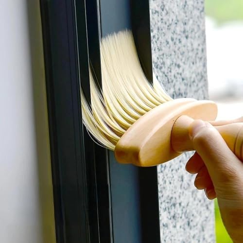 1Pc Multi-use Wood Handle Brush for Window Sill, Kitchen & Bathroom Clean - view 2
