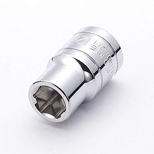Shallow Socket, 1/2-inch Drive 6-Point 10mm Metric Socket, Chrome Vanadium Steel Chrome Finish, for General Repairs - view 4