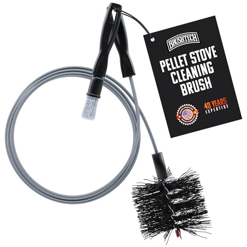 Pellet Stove Cleaning Brush Kit, 3 inch Vent Pipe, 10 ft Rod
