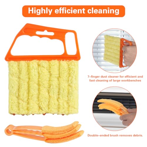 4 Pcs Window Venetian Blind Cleaner Duster Tool Set with 7 Fingers - view 4