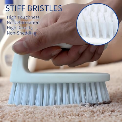 Carpet Cleaning Brush, Heavy Duty Scrub Brush with Handle, 2 Pack, White - view 5