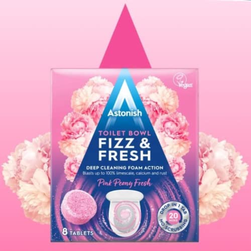 Fizz & Fresh Foaming Toilet Bowl Cleaner Tablets Bundle – Deep Cleaning Eucalyptus, Lemon Splash & Pink Peony Scents – Limescale, Calcium & Rust Remover for Hard-to-Reach Stains, 24 Tablets T - view 4