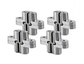 2pair (4pcs) of 1-3/4'' Hidden Hinges Stainless Steel Invisible Door Hinges Concealed Barrel Wooden Box Silver