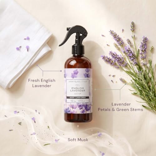 Linen Spray, English Lavender, Fabric Freshener and Odor Eliminator, Pack of 2, 16 oz - view 2