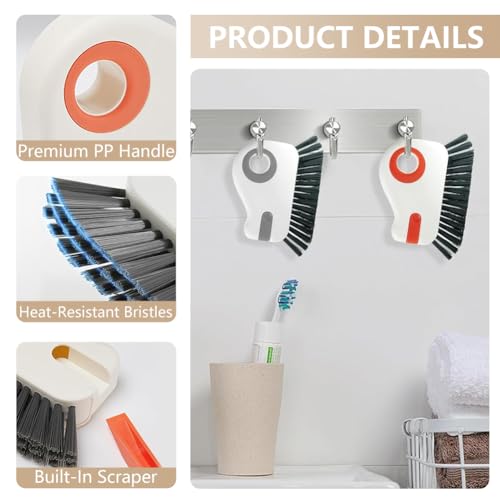 2 in 1 Groove Cleaning Brush, Window Track Cleaning Tools (Gray) - view 3