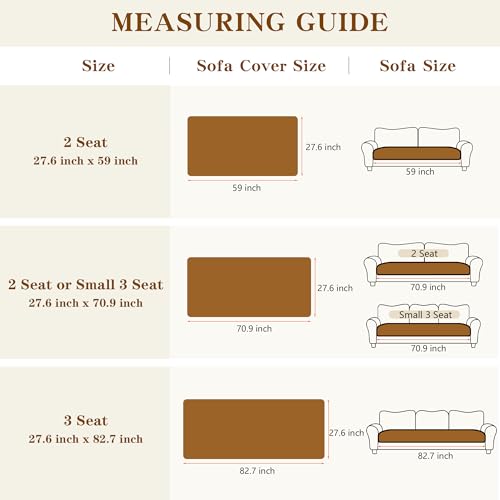Couch Covers for Dogs, Sofa Cover for 3 Cushion Sofa, Chococlate - view 6