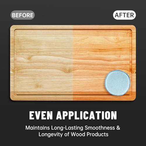 5 Inch Wood Conditioner Cutting Board Wax Oil Applicator Pads 4 Pack - view 6