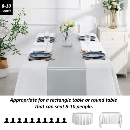 24 Pcs Silver Satin Table Runner 12 x 108 inches Long - view 3