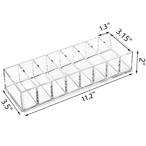Clear Acrylic Compact Makeup Organizer Blush Eyeshadow Powder Vanity Holder (Pack of 3) - view 3