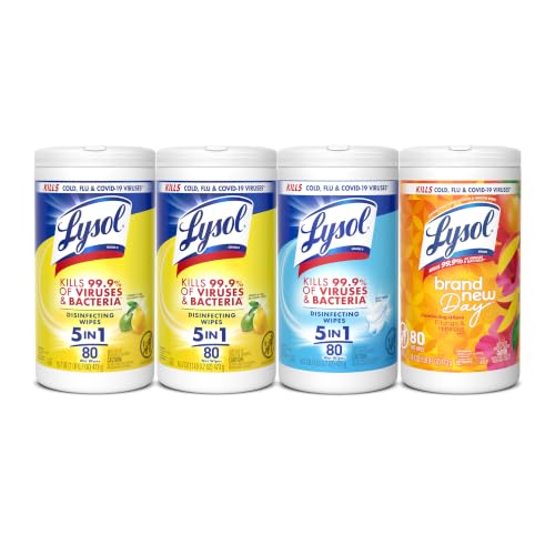 Disinfecting Wipes, Cleaner, Lemon + Mango + Linen, 80 ct. (4 Pack)