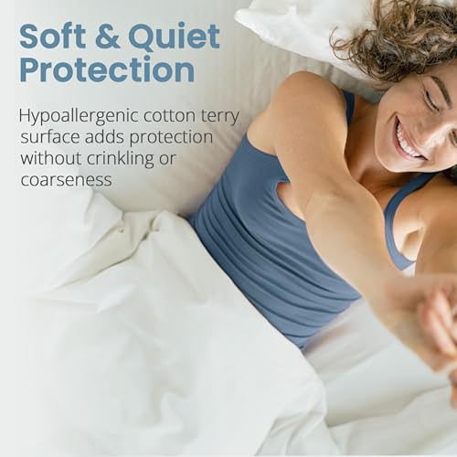 Zippered Mattress Protector - Premium 9-12 Inch Waterproof Mattress Cover for Bed - Breathable, Noiseless Washable Mattress Encasement - Queen - view 5