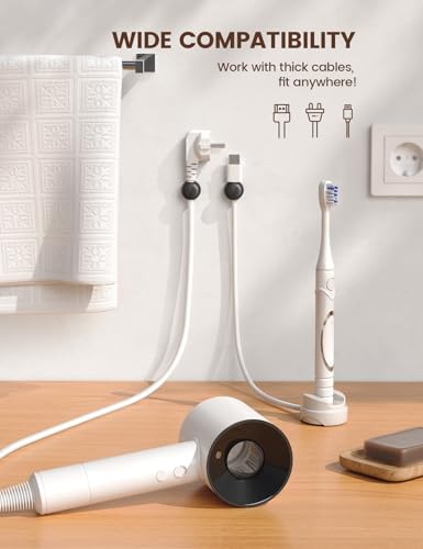 6 Pack Rotatable Cord Organizer, 1s Lock Spring Cable Holder Clips - view 6