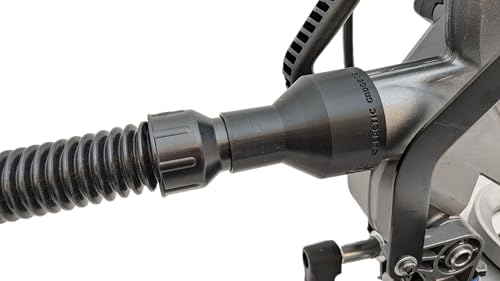Vacuum Adapter for Metabo HPT and Hitachi Miter and Chop Saws - (1-1/4in - Black)