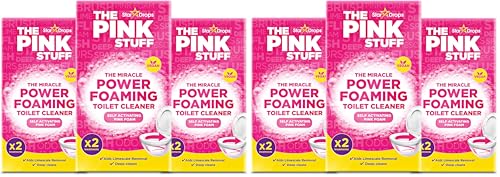 The Pink Stuff Miracle Power Foaming Toilet Cleaner – Self-Activating Formula for Deep Cleaning,Stain Removal,and a Fresh Shine – Bathroom Essential,(Pack of 6)