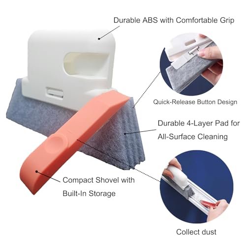 5Pcs Window Blind Cleaning Set, Washable dust Removal Cleaning Tools, air Vent Cleaning Brush, Track Cleaning Brush, dust Removal Cleaning Tools for Blinds, air conditioners, Track, and Fans - view 5