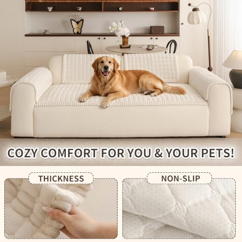 Pet Couch Covers for Sofa Washable, Fuzzy Dog Couch Cover Protector - view 5