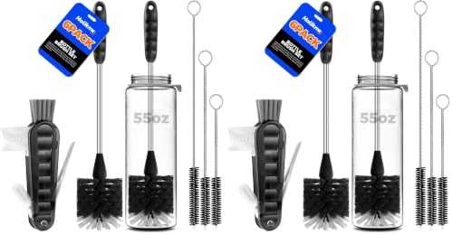 6 Pack Bottle Brush 14" Stainless Steel Straw Cleaner Brush,Yellow - view 8