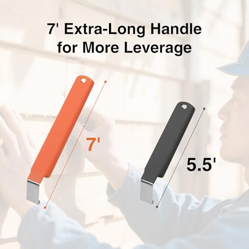 Vinyl Siding Removal Tool for Installation and Repair – Steel Blade, Extra Long Non-Slip Handle, Vinyl Siding Tools Kit to Avoid Damage Essential siding Zip Tool for Installer & DIY (Orange) - view 7