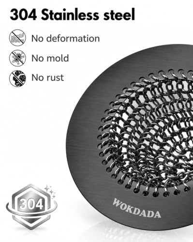 Reversible Kitchen Sink Drain Strainer, Anti-Clog Flat Edge, Black - view 6