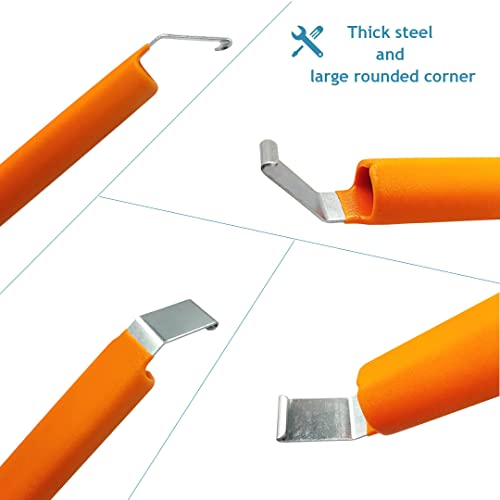 7" 1Pcs Orange Vinyl Siding Tools,Vinyl Siding Removal Tool For Install and Repair Vinyl Sidings Without Damage Siding With Extra Long Anti-skid Handle Steel,Zip Tool Vinyl Siding - view 3