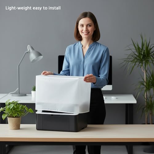 Printer Dust Cover See-Through Lightweight Waterproof Protective Case compatible with HP, EPSON,CANON, BROTHER, PIXMA -14W x12D x14H in - view 4