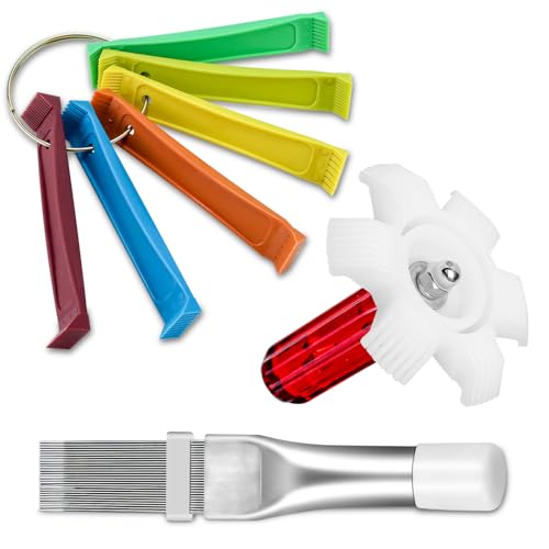 Fcr6 Air Conditioner Fin Comb Set 3PCS AC Fin Comb Straightener Include Fcr6 Fin Comb, Metal Radiator Fin Comb and Plastic Air Conditioner Fin Comb Radiator Comb