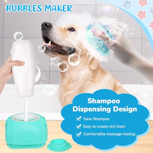 Dog Grooming Kit for Shedding – 8-Piece Pet Grooming Supplies with Deshedding Brush, Bath Gloves, Towels & Silicone Toothbrush | Ideal for Dogs, Cats, Small and Large Pets (Blue) - view 3