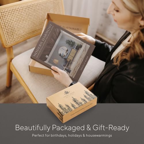 Modern Decorative Books Set of 3, Brown & Cream Faux Books with Storage - view 6