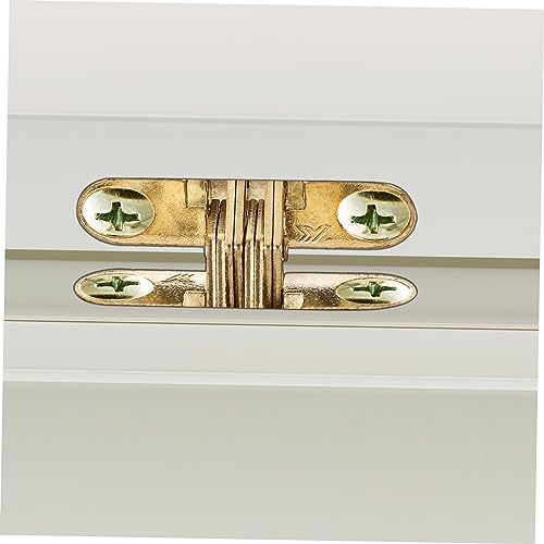 Concealed Cabinet Hinges Hidden Zinc Alloy Cross Hinges Mute Flat Hinge for Cabinet Doors Silent Door Hardware for Kitchen Background Wall Counter Doors 2-Pack 1.64 X 1.29 X 0.31 in - view 3