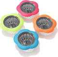 Plastic Sink Strainer, 4 Pack Flexible Kitchen Sink Drainers(Multicolored)