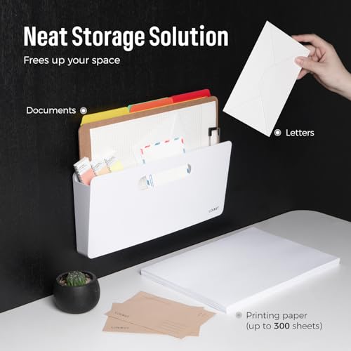 Dry Erase Desk Mat Bundle | 32"x14" Dry Erase Desk Mat, Includes 2 Wet Erase Markers & 1 Cleaning Cloth + Magnetic File Holder, Vertical File Folder Organizer (White) - view 5