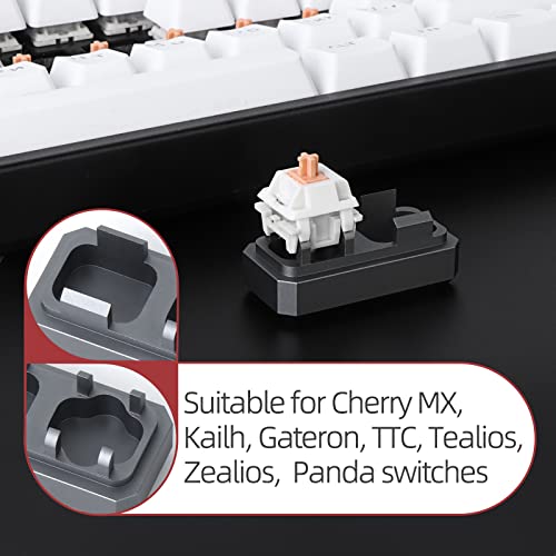 RUNJRX 44 Keyboard Switches Acrylic Lube Station,Switch Films 120Pcs,Switch Opener for MX Cherry Kailh Akko,Lube Tool for Mechanical Keyboard - view 5