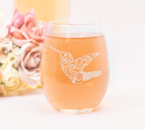 Hummingbird Design 17 oz Stemless Wine Glass, Style H1 (Pack of 4) - view 3