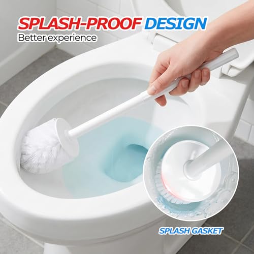 2Pack Toilet Bowl Brush and Holder Set - Restroom Cleaning Supplies - view 4