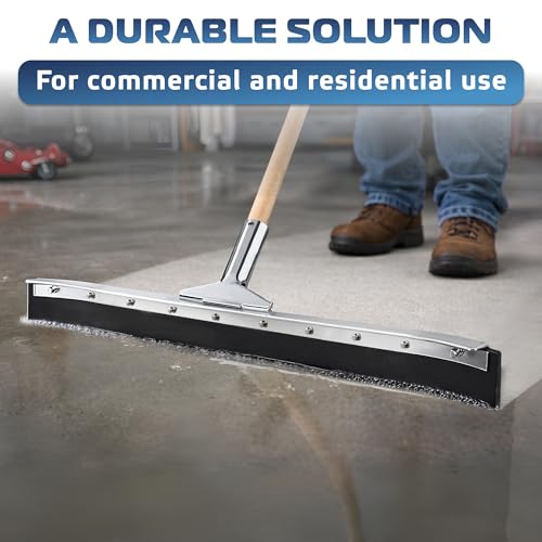 Curved Floor Squeegee 36’’, Rubber Blade Garage Squeegee, Taper Pole Connection - Handle Sold Separately for Tiles, Concrete and Asphalt - view 5